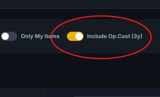 Op.Cost Toggle Dark